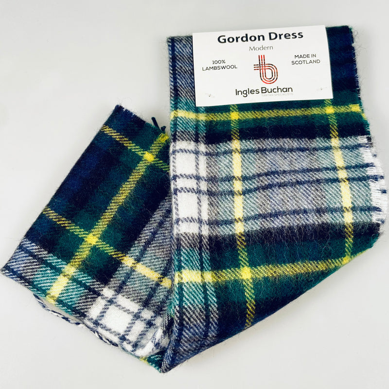 Gordon Dress Modern Tartan Lambswool Scarf