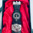 Erskine Clan Crest Stone Top Thistle Design Sgian Dubh
