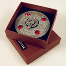 MacKenzie Clan Crest Pewter Plaid Brooch