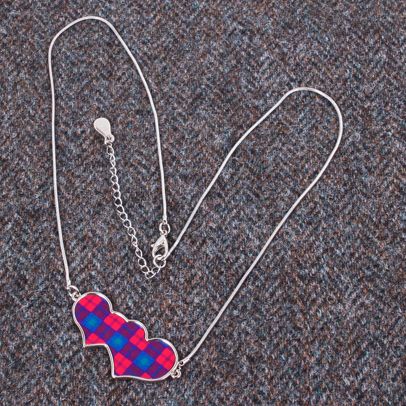 Tartan Linked Heart Necklace