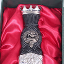 Stewart Clan Crest Stone Top Thistle Design Sgian Dubh