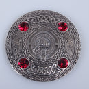 Grant Clan Crest Pewter Plaid Brooch