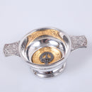 MacDowall Clan Crest Quaich with Gold Trim