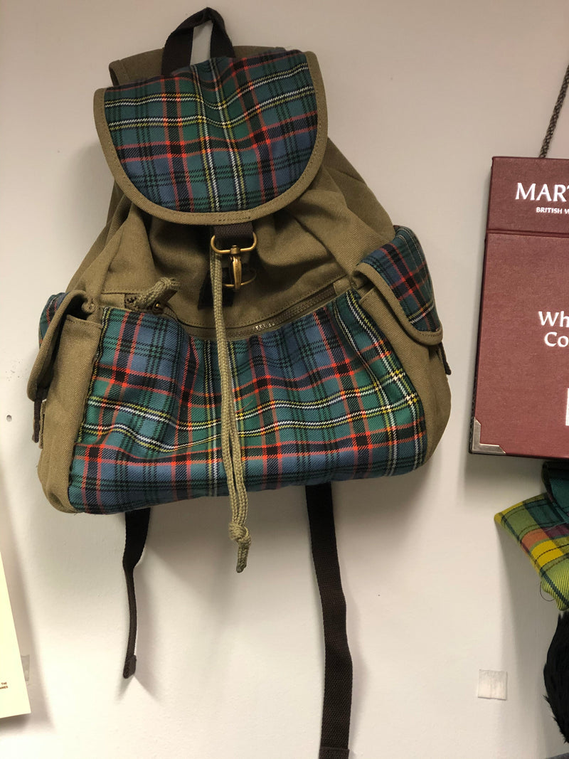 Tartan and Canvas Rucsac - Pick your tartan