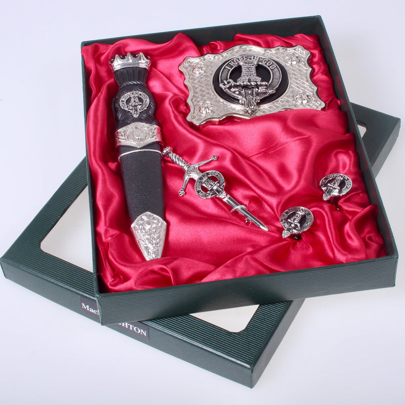 MacNaughton Clan Crest Kilt Accessory Gift Set