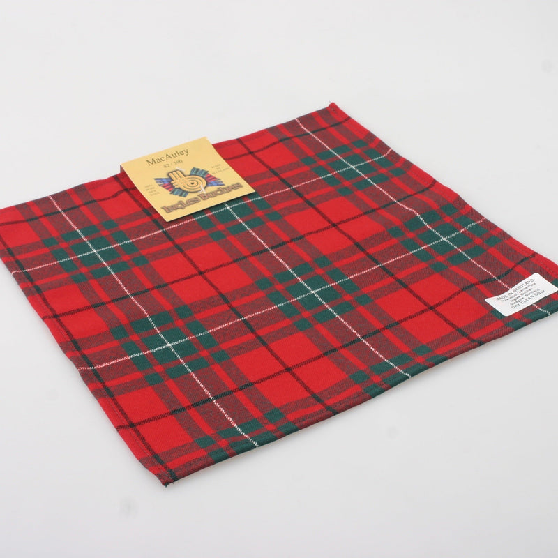 Wool Tartan Pocket Square in MacAulay Modern Tartan.