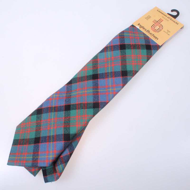 Pure Wool Tie in Cameron of Erracht Ancient Tartan