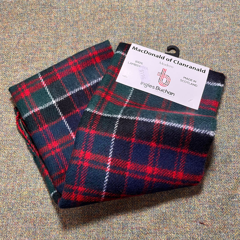 Lambswool Scarf in MacDonald of Clanranald Modern Tartan