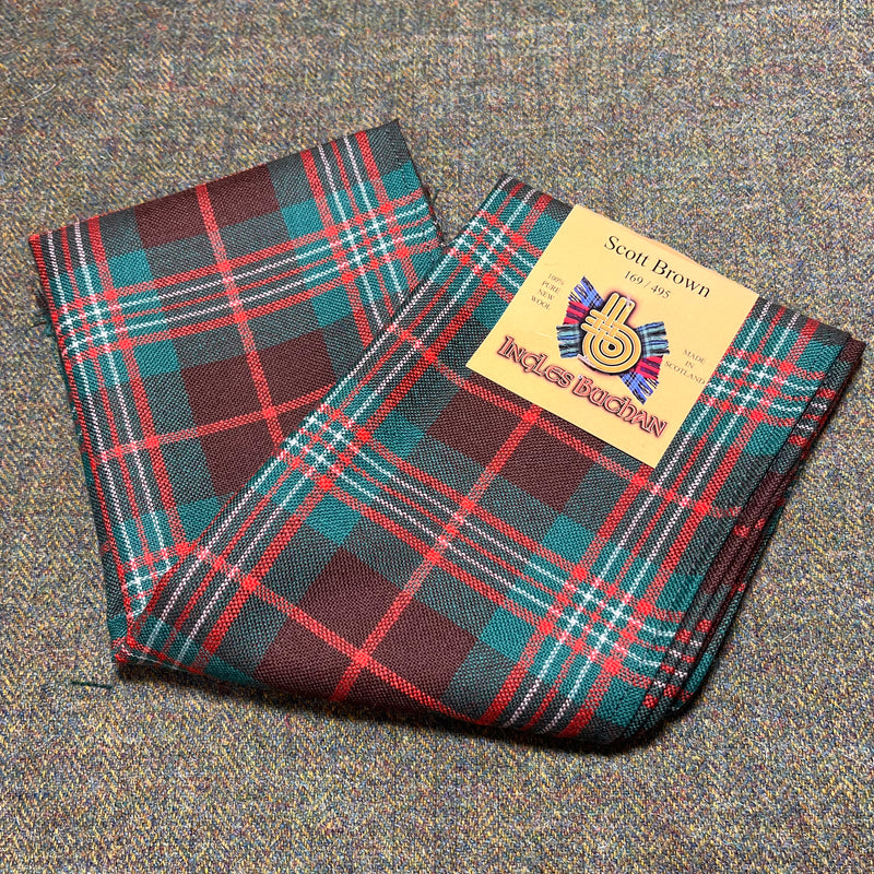 Wool Scarf in Scott Brown Ancient Tartan.