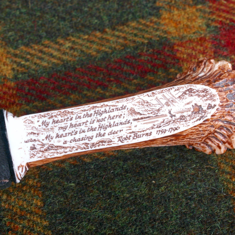 Irvine Clan Crest Stag Horn Sgian Dubh