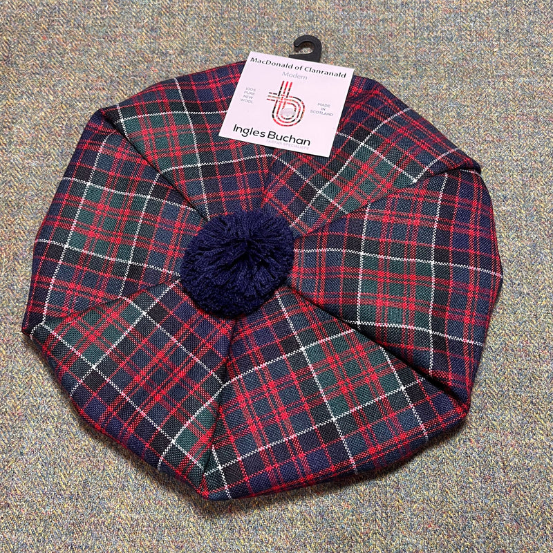 Unisex Wool Tam in MacDonald of Clanranald Modern Tartan