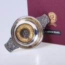 Carmichael Clan Crest Quaich with Gold Trim
