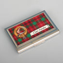 Ainslie Clan Crest and Tartan Business Card Case