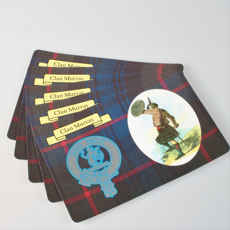 Murray Clan Crest and Tartan Postcard 5 pack (to clear)