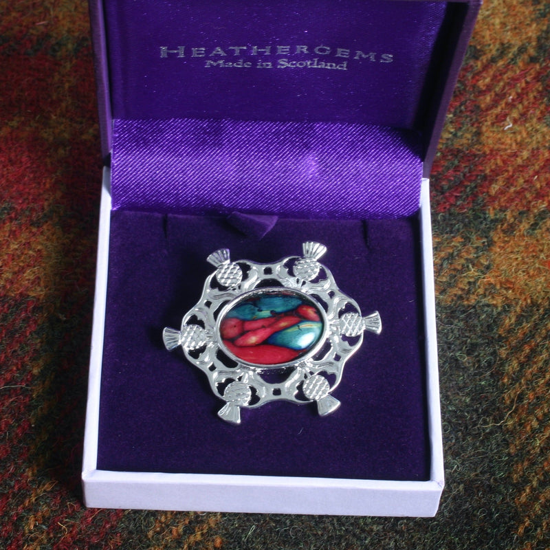 Heathergems Highland Thistle Brooch