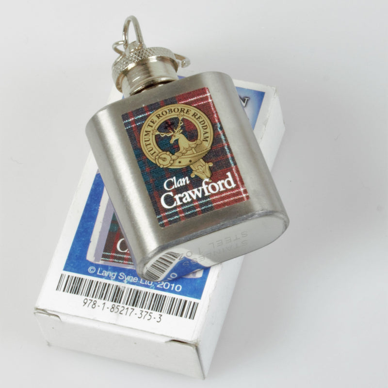 Crawford Clan Crest Nip Flask (to clear)