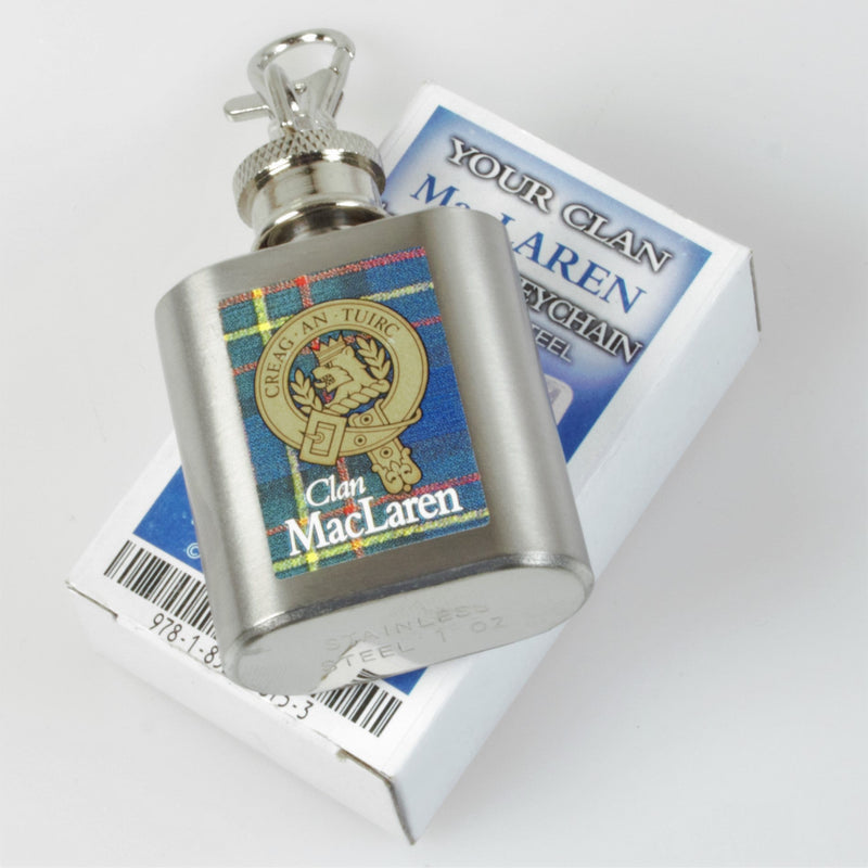 MacLaren Clan Crest Nip Flask (to clear)