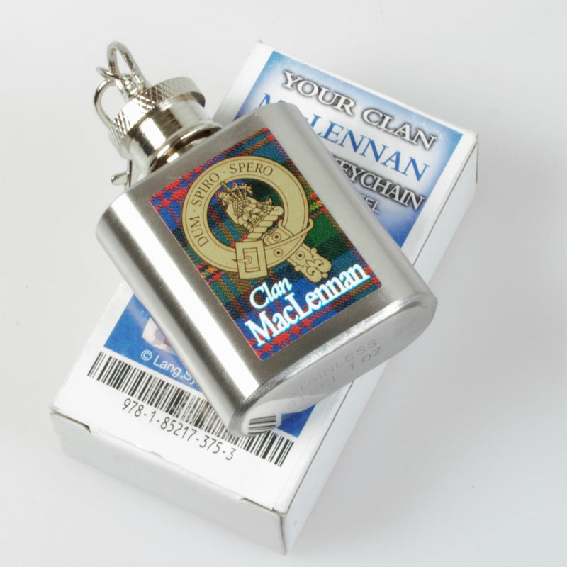 MacLennan Clan Crest Nip Flask (to clear)