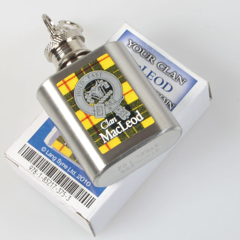 MacLeod Clan Crest Nip Flask (to clear)