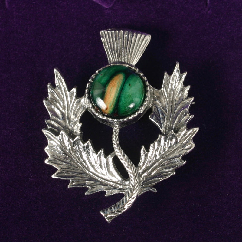 Heathergems Thistle Brooch