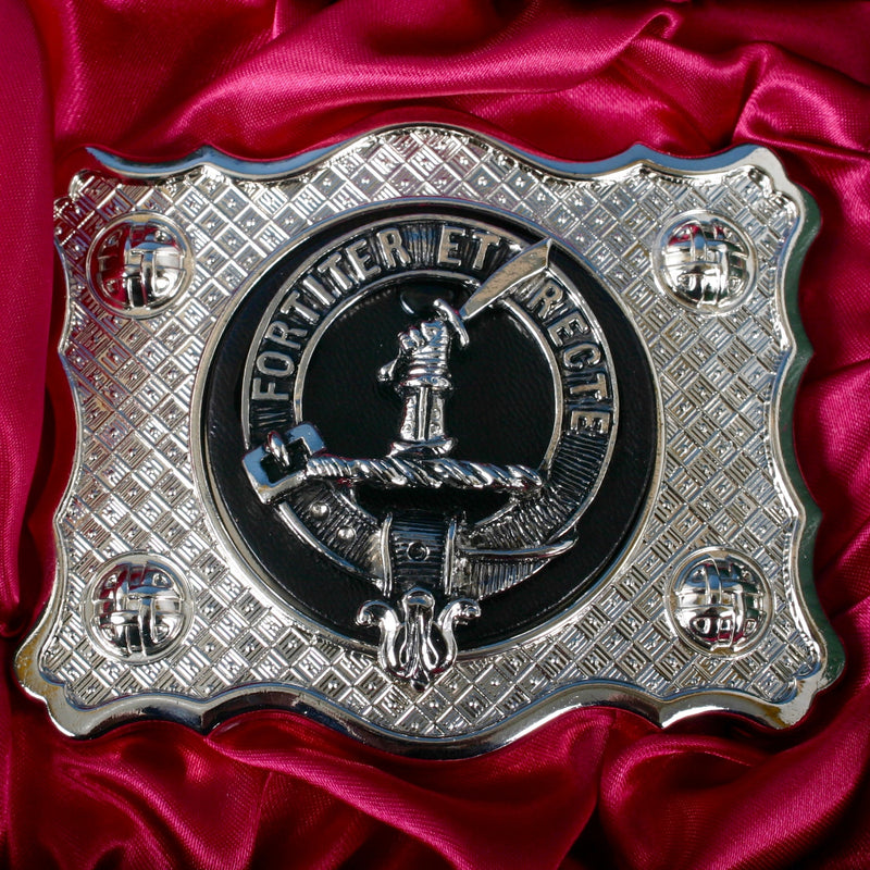 Elliot Pewter Clan Crest Buckle For Kilt Belts