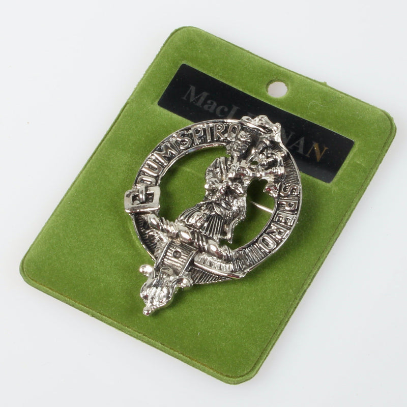 MacLennan Clan Crest Badge in Pewter