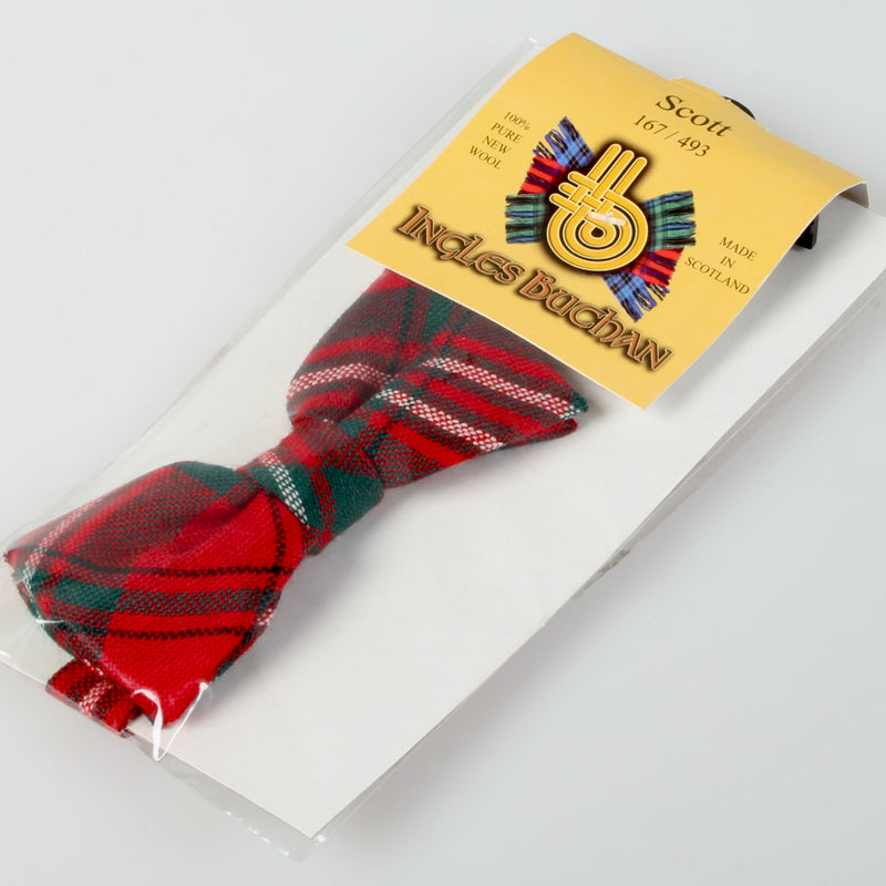 Scott Red Modern Junior Size Tartan Bow Tie