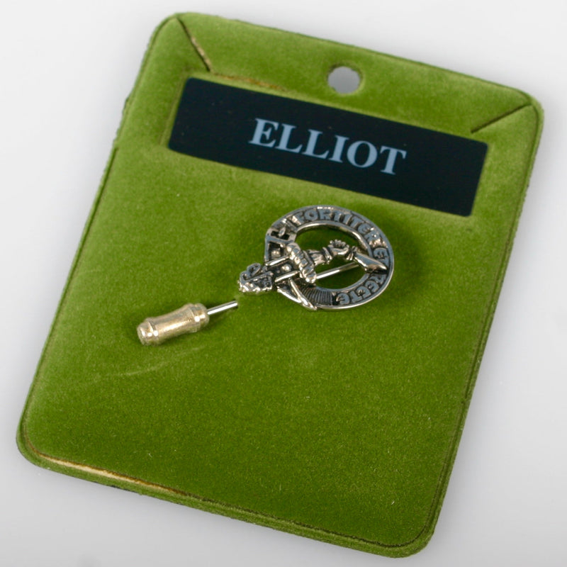Elliot Clan Crest Pewter Tie Pin