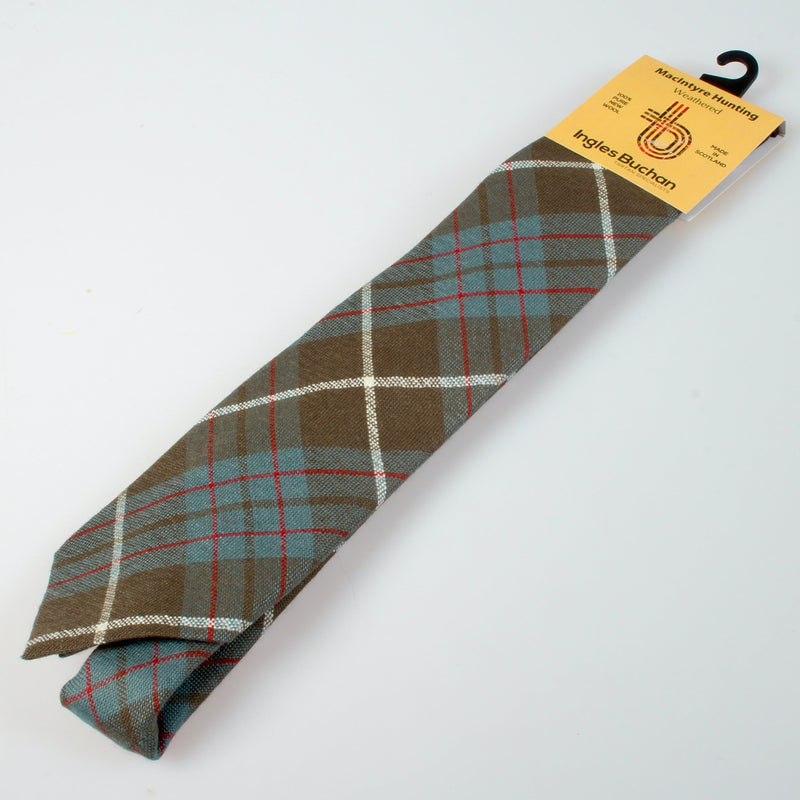 Pure Wool Tie in MacIntyre Hunting Weathered Tartan