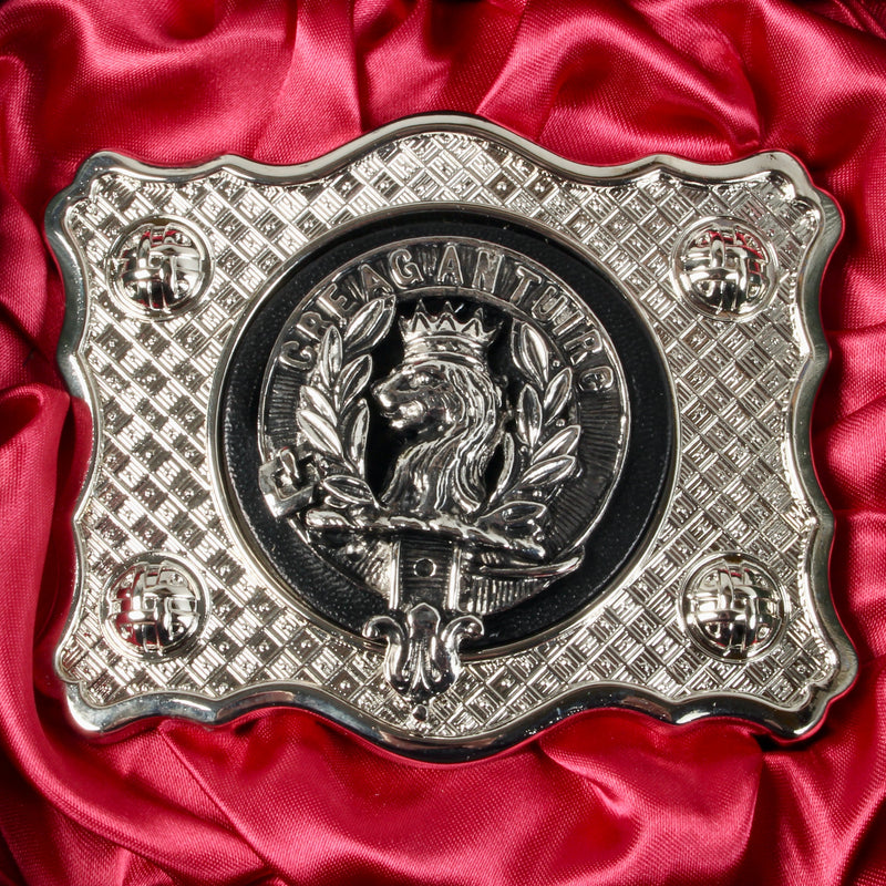 MacLaren Pewter Clan Crest Buckle For Kilt Belts