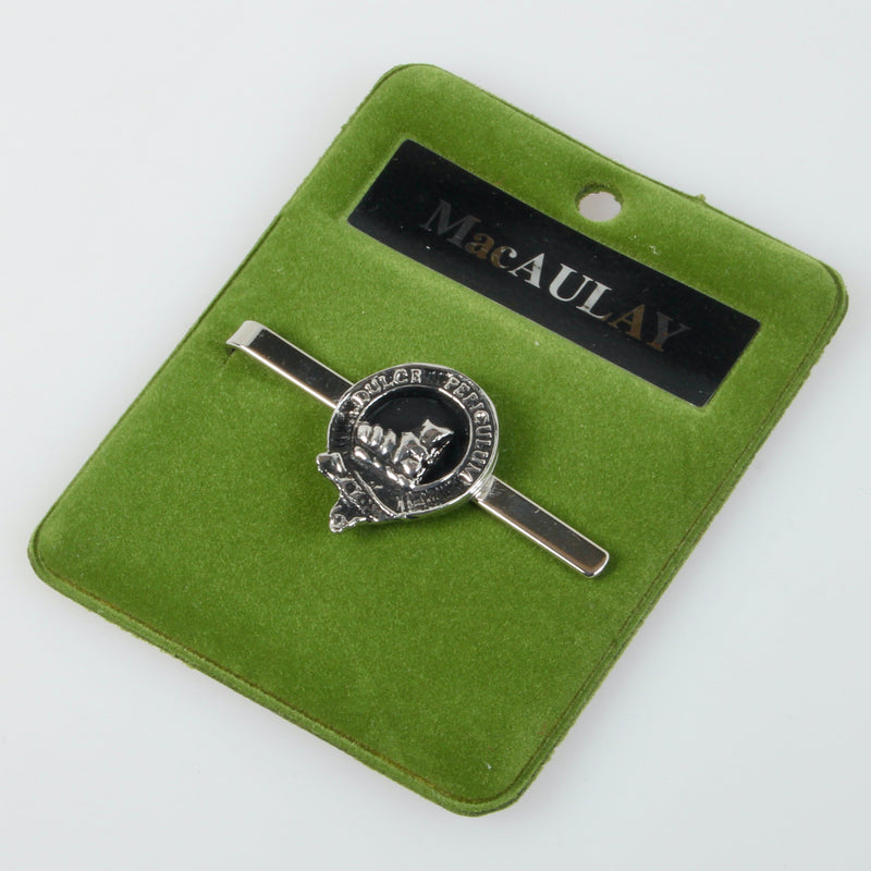 MacAulay Clan Crest Pewter Tie Slide