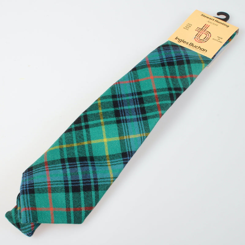 Pure Wool Tie in Stewart Hunting Ancient Tartan