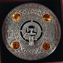 Brodie Clan Crest Pewter Plaid Brooch
