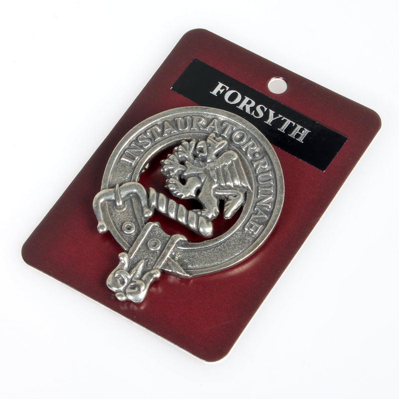 Forsyth Clan Crest Badge in Pewter