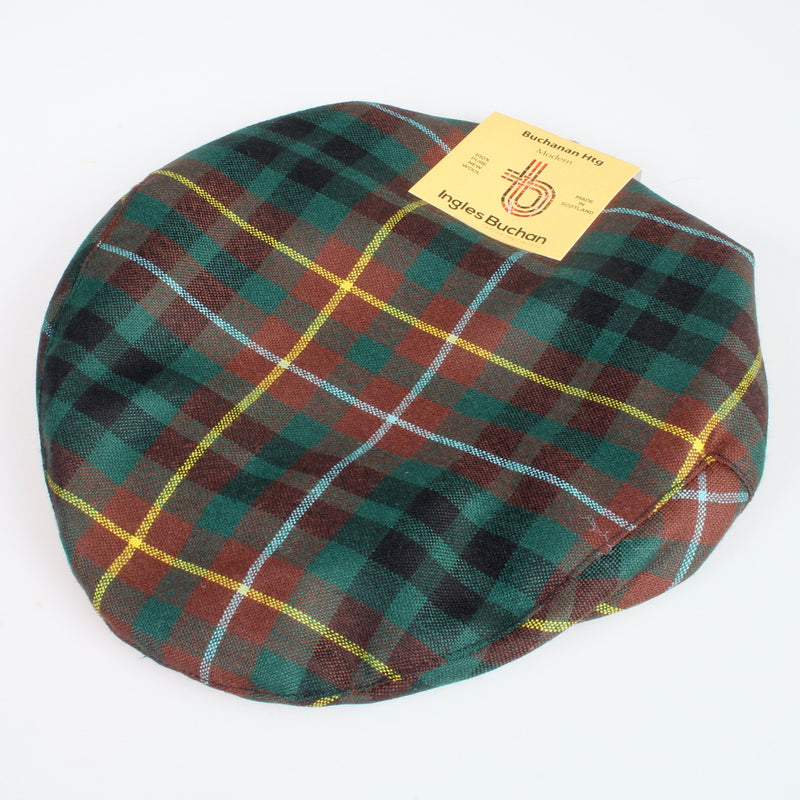 Pure Wool Golf Cap in Buchanan Hunting Modern Tartan