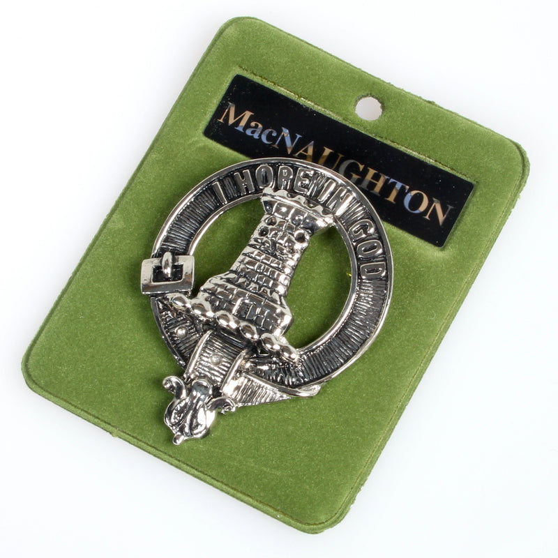 MacNaughton Clan Crest Badge in Pewter