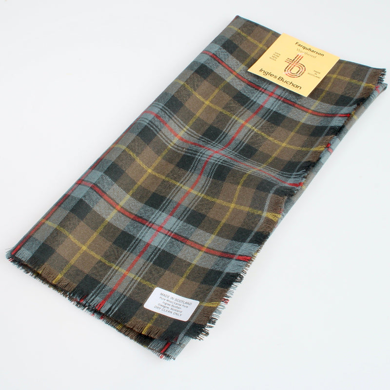 Farquharson Weathered Tartan Wool Headscarf.