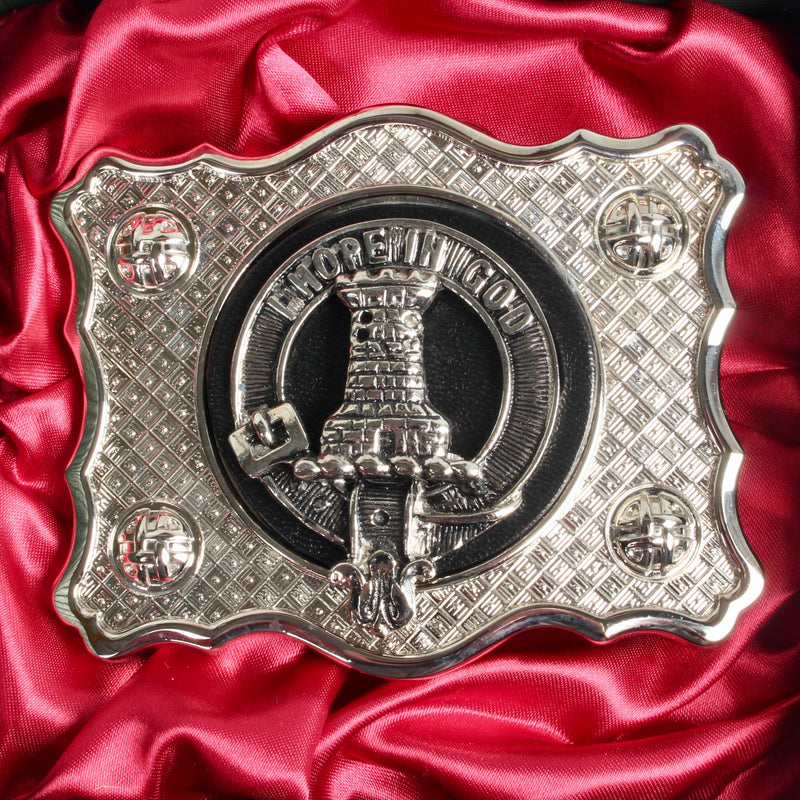 MacNaughton Pewter Clan Crest Buckle For Kilt Belts