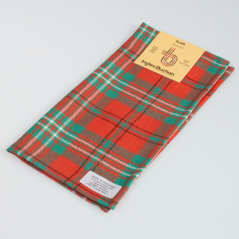 Wool Pocket Square in Scott Ancient Tartan