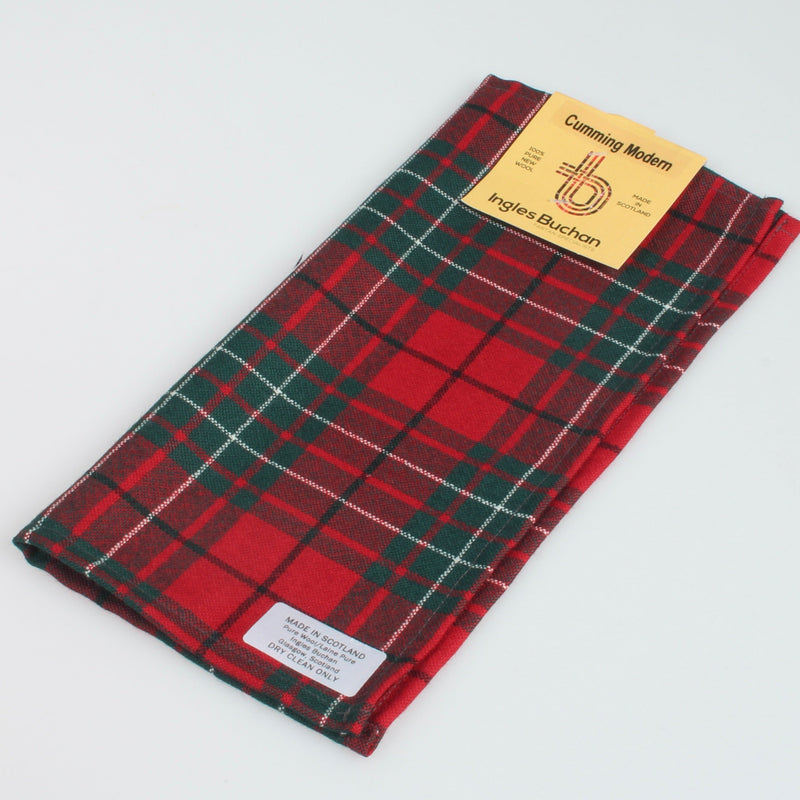 Wool Tartan Pocket Square in Cumming Modern Tartan