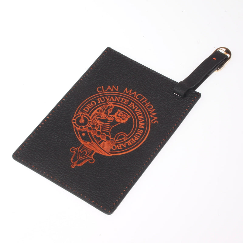 MacThomas Clan Crest Engraved PU Leather Luggage Tag