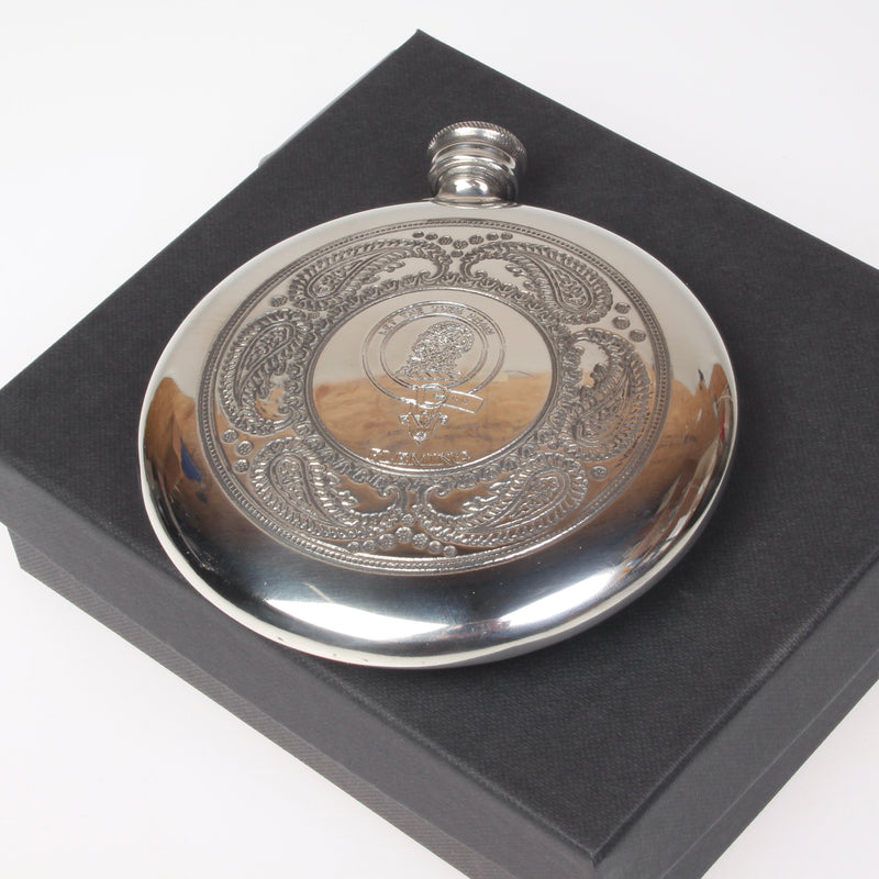 Fleming Paisley Pattern Clan Crest Sporran Flask