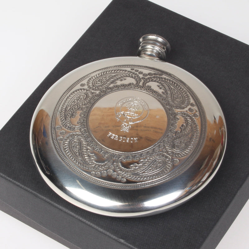 Ferguson Paisley Pattern Clan Crest Sporran Flask