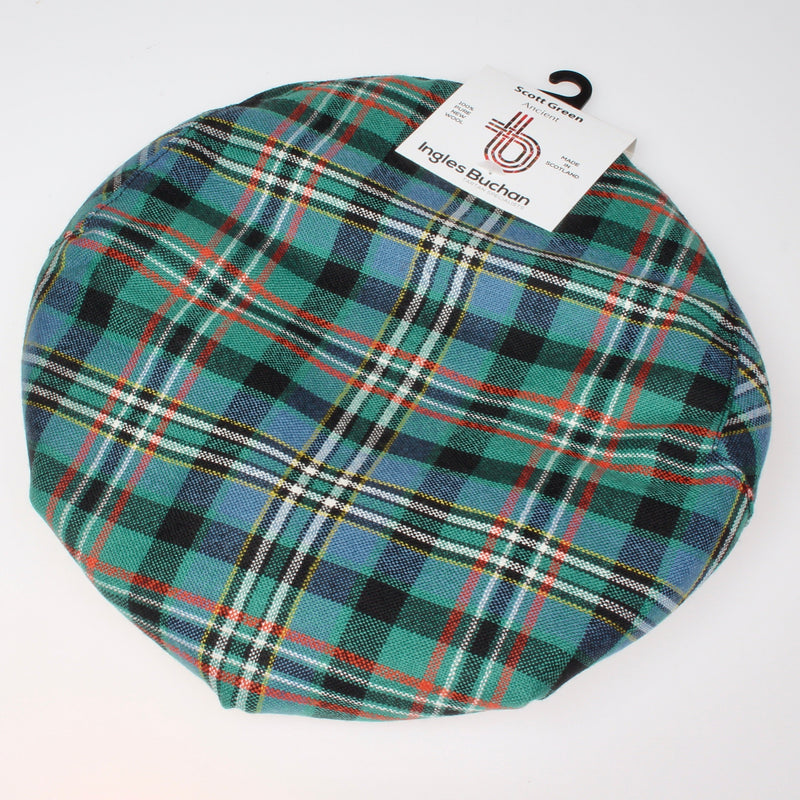 Pure Wool Golf Cap in Scott Green Ancient Tartan