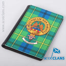 Passport Cover With Clan Johnstone Tartan And Crest