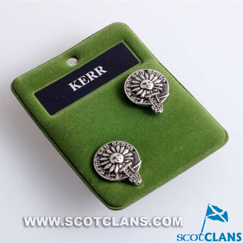 Kerr Clan Crest Pewter Cufflinks