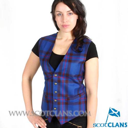 Ladies Tartan Waistcoat Darted