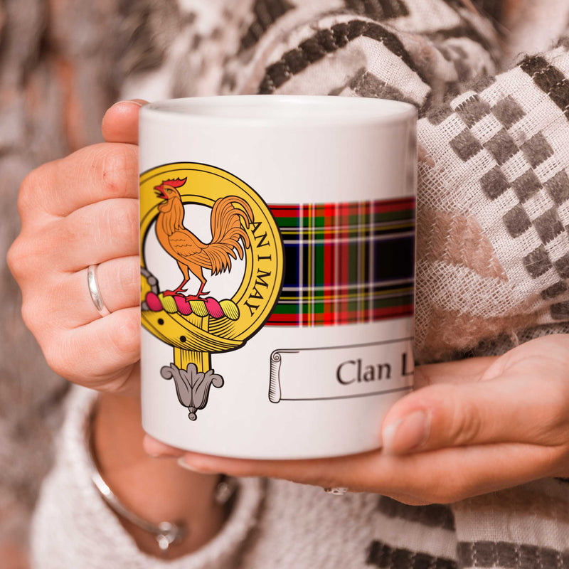 Lyle Clan Crest and Tartan Mug