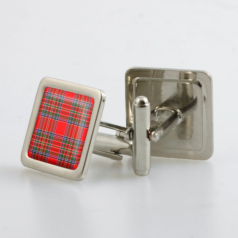 MacBean Modern Tartan Cufflinks - Choose Your Shape.