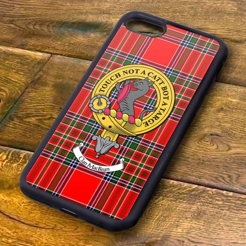 MacBean Tartan and Clan Crest iPhone Rubber Case